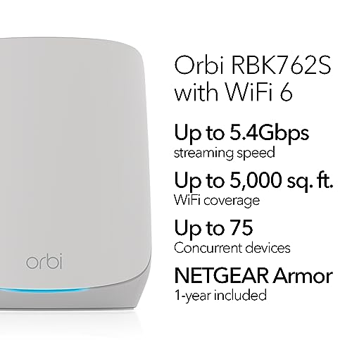 Orbi Tri-Band Mesh WiFi 6 System (RBK762S) - Image 2