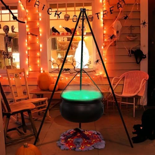ORIENTAL CHERRY Large Witches Cauldron With Lights - Image 2