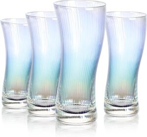 Joeyan Origami Style Ribbed Glass Tumbler