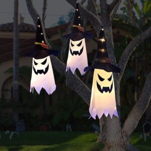 UOUDIO Outdoor Hanging Lighted Glowing Ghost Hat