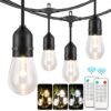 Mlambert Outdoor LED Dimmable String Lights 48FT