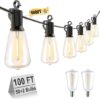 Brightown Outdoor LED String Lights 100FT Patio