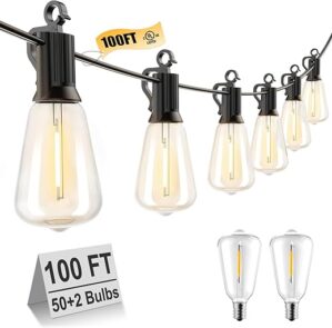 Brightown Outdoor LED String Lights 100FT Patio