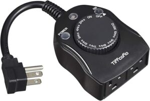 Tiffcofio Outdoor Light Timer, Dusk to Dawn