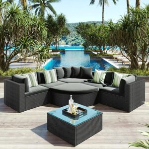 YZABEL Outdoor Patio Furniture 7-Piece Set