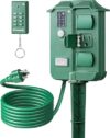 DEWENWILS Outdoor Power Stake Timer, Wireless Remote Control