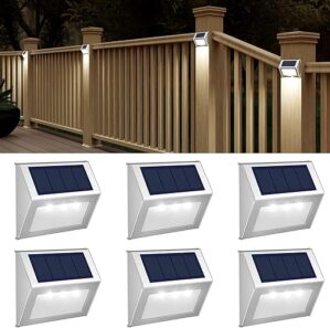 JSOT Outdoor Solar Powered Deck Lights, 6 Pack