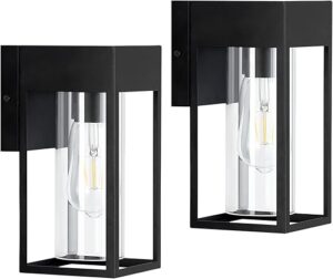 DAKAFUL Outdoor Wall Light Fixture, Modern Lantern