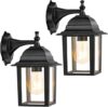 PARTPHONER Outdoor Wall Lights, Black Porch Sconce