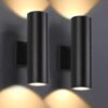 DAKAFUL Outdoor Wall Lights, LED Cylinder Up Down