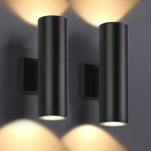 DAKAFUL Outdoor Wall Lights, LED Cylinder Up Down