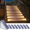 NIORSUN Outdoor Warm White Solar Step Lights