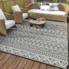 MontVoo Outdoor Waterproof Reversible Patio Rug 5×8