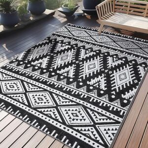 OLANLY Outdoor Waterproof Reversible Patio Rug 5×8 Ft