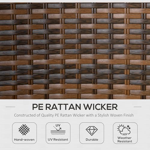 Outsunny 4 Piece Rattan Patio Furniture Set - Image 3