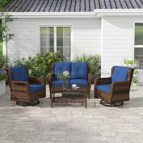Outsunny 4 Piece Rattan Patio Furniture Set - Image 2