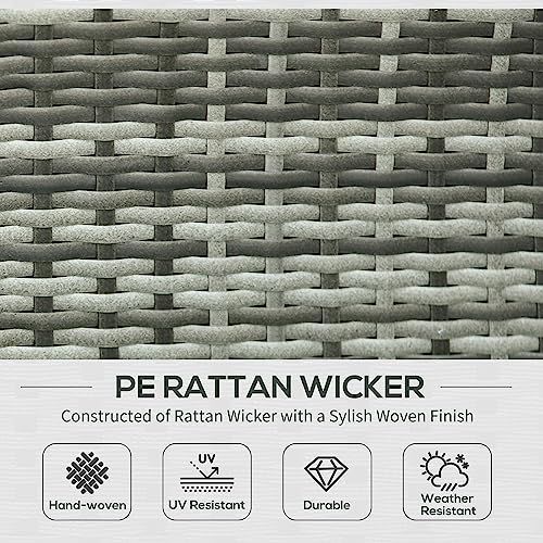 Outsunny 7-Piece Outdoor Wicker Sectional Sofa Set - Image 4