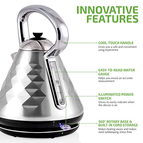 OVENTE Electric Kettle 1.7 L 1500W Boiler - Image 5