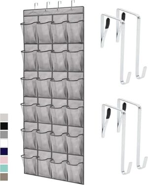Gorilla Grip Over Door Shoe Organizer, 24 Pockets