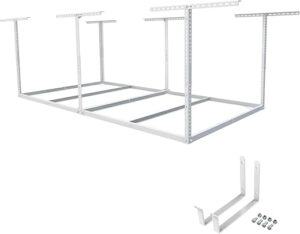 FLEXIMOUNTS Overhead Garage Storage Rack With Hooks