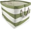 DII Oversize Woven Paper Storage Basket, Collapsible Medium 15x14x10″, Olive