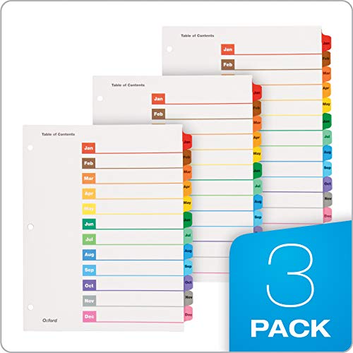 Oxford OneStep Binder Dividers, 12 Tabs, 89401 - Image 4