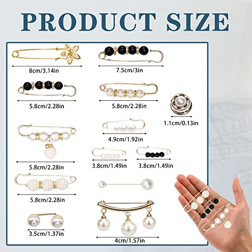OYANIMO Pearl Brooch Pins Faux Rhinestones Decor - Image 2