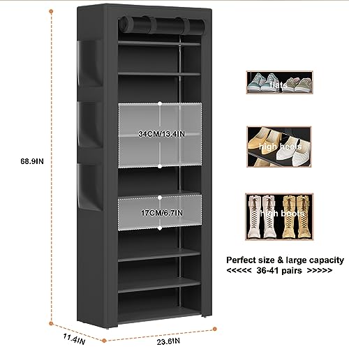 OYREL Large Shoe Rack With Side Pockets - Image 5