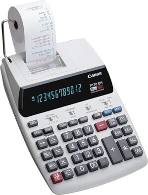 Canon P170DH3 12-Digit Desktop Calculator, White