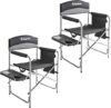 KingCamp Padded Outdoor Director Chair, Grey (2-Pack)