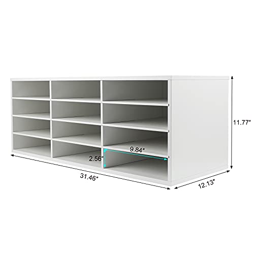 PAG Wood Countertop Literature Organizer, 12 Compartments - Image 3