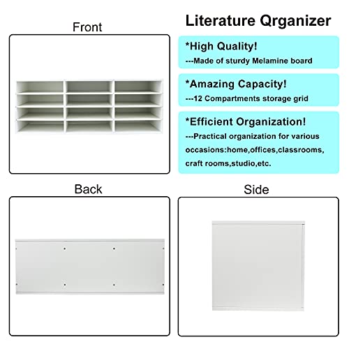PAG Wood Countertop Literature Organizer, 12 Compartments - Image 2