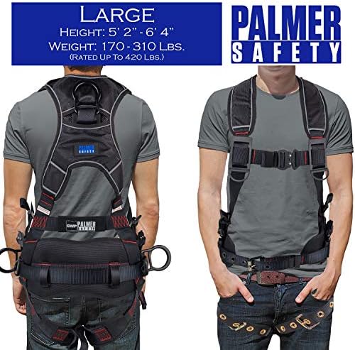 Palmer Safety Akula Construction Premium Safety Harness Kit - Image 4