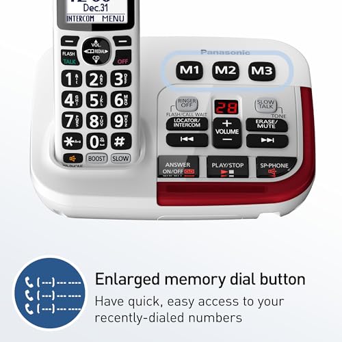 Panasonic Amplified Cordless Phone With Slow Talk KX-TGM420W - Image 4