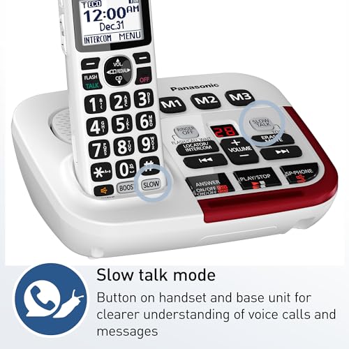 Panasonic Amplified Cordless Phone With Slow Talk KX-TGM420W - Image 2