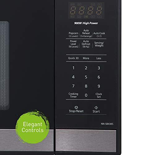 Panasonic Compact Microwave Oven, 0.9 Cft, Black - Image 3