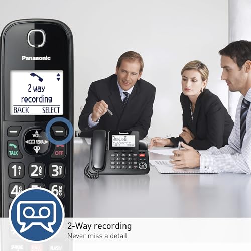Panasonic Corded/Cordless Phone With Call Block KX-TGF852B - Image 4