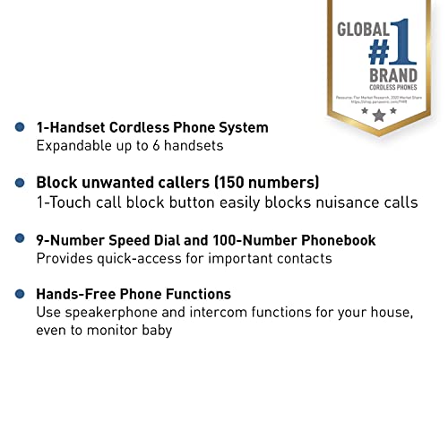 Panasonic Expandable Home Phone System, Call Blocking, KX-TGD610B - Image 2