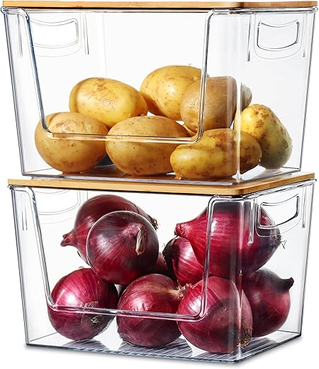 Heyuzb Pantry Organizer Storage Stackable Set