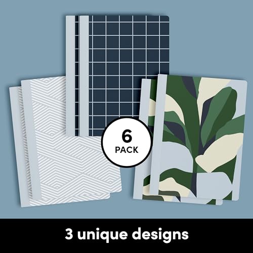 PAPERAGE 6-Pack Composition Notebook Journals, 140 Pages - Image 2
