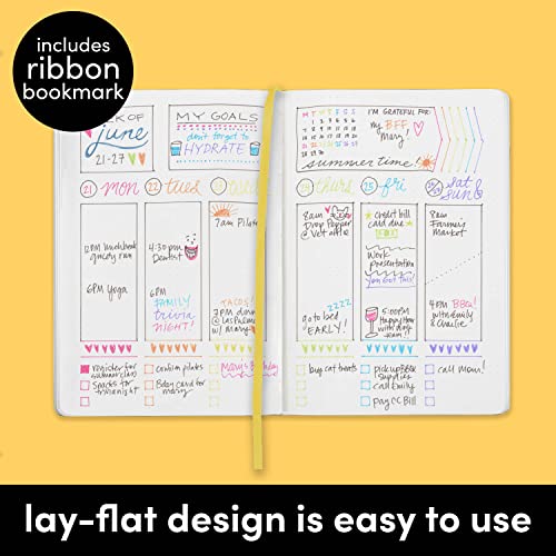 PAPERAGE Dotted Journal Notebooks, 3 Pack, Yellow - Image 3