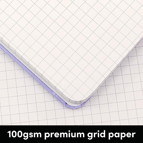 PAPERAGE Graph Paper Spiral Notebook, Olive Green, 160 Pages - Image 3