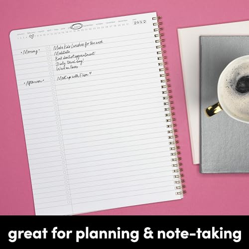 PAPERAGE Undated Daily Planner Notebook, Raspberry - Image 5