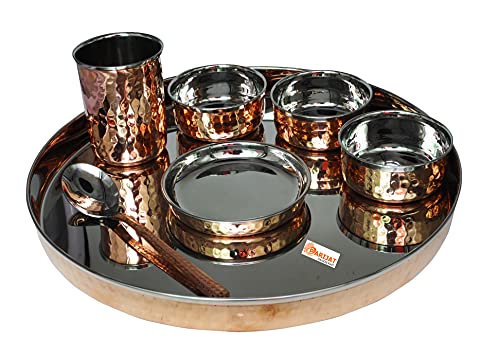 PARIJAT HANDICRAFT Indian Dinnerware Stainless Steel Set - Image 3