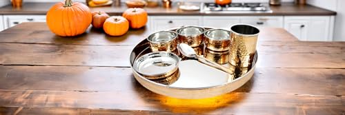 PARIJAT HANDICRAFT Indian Dinnerware Stainless Steel Set - Image 4