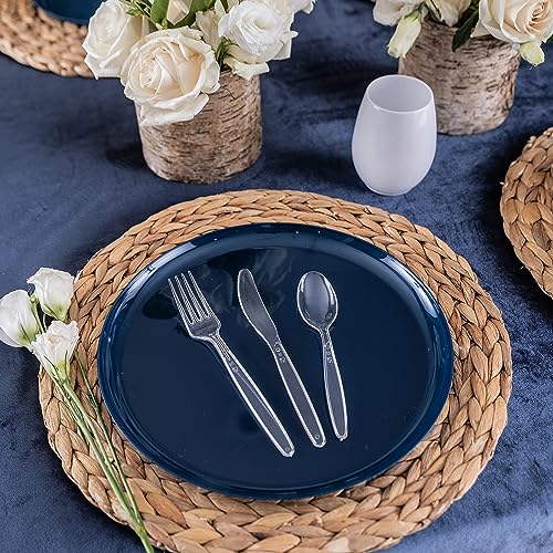 PARTY BARGAINS Sapphire Design Clear Disposable Cutlery Set - Image 4