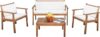 Devoko Patio Furniture 4 Piece Acacia Wood Set