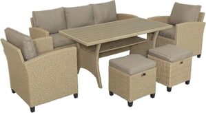 YZABEL Patio Furniture Set, Wicker Rattan Sofa