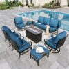 Sophia & William Patio Furniture Set With Gas Fire Pit