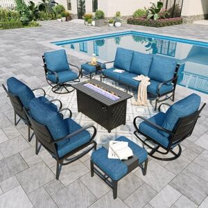 Sophia & William Patio Furniture Set With Gas Fire Pit